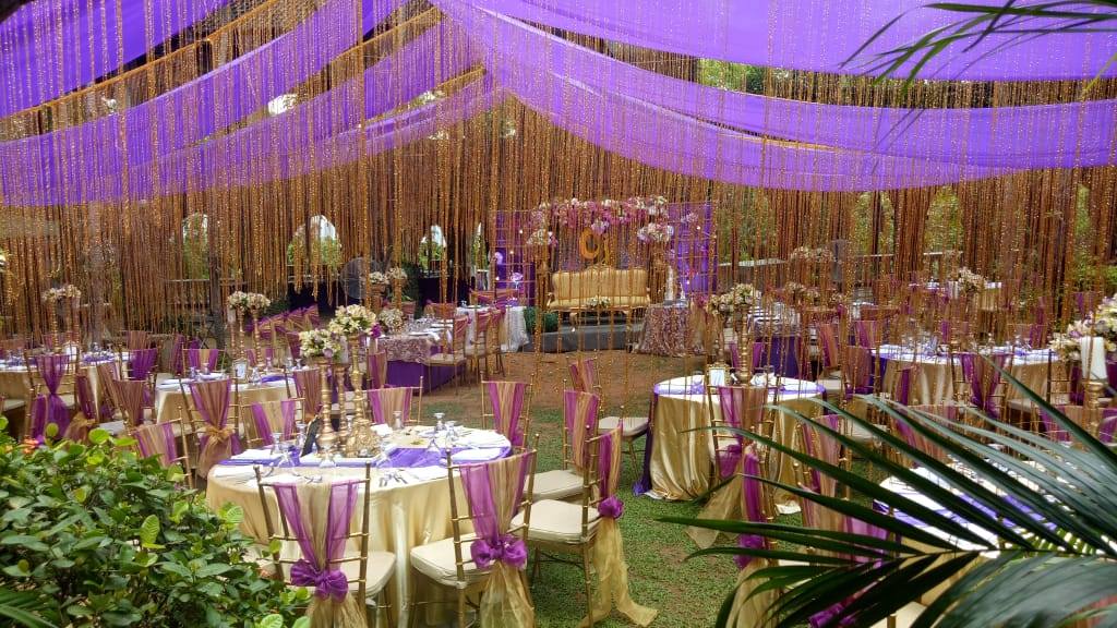 purple wedding theme alpadi estate
