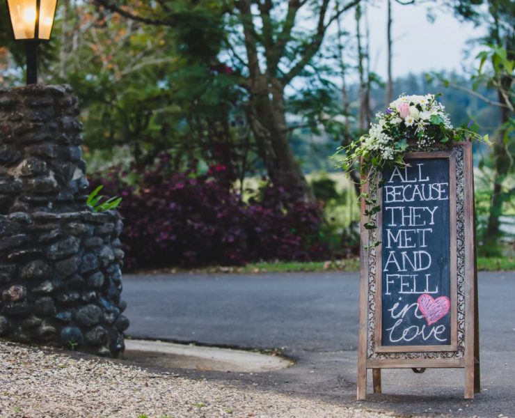 rustic chalkboard sign