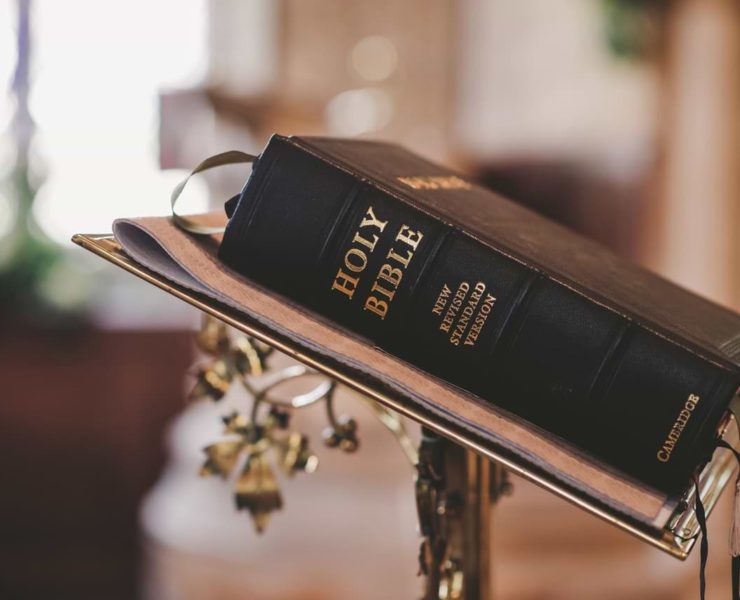 bible on pedestal