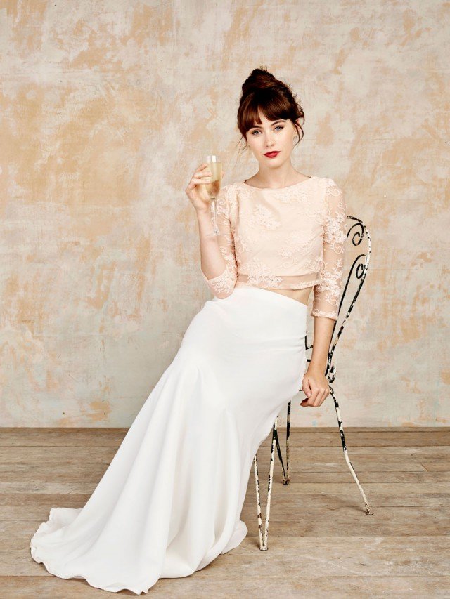 skirt top combo for wedding