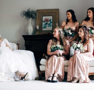 bride and her bridesmaids