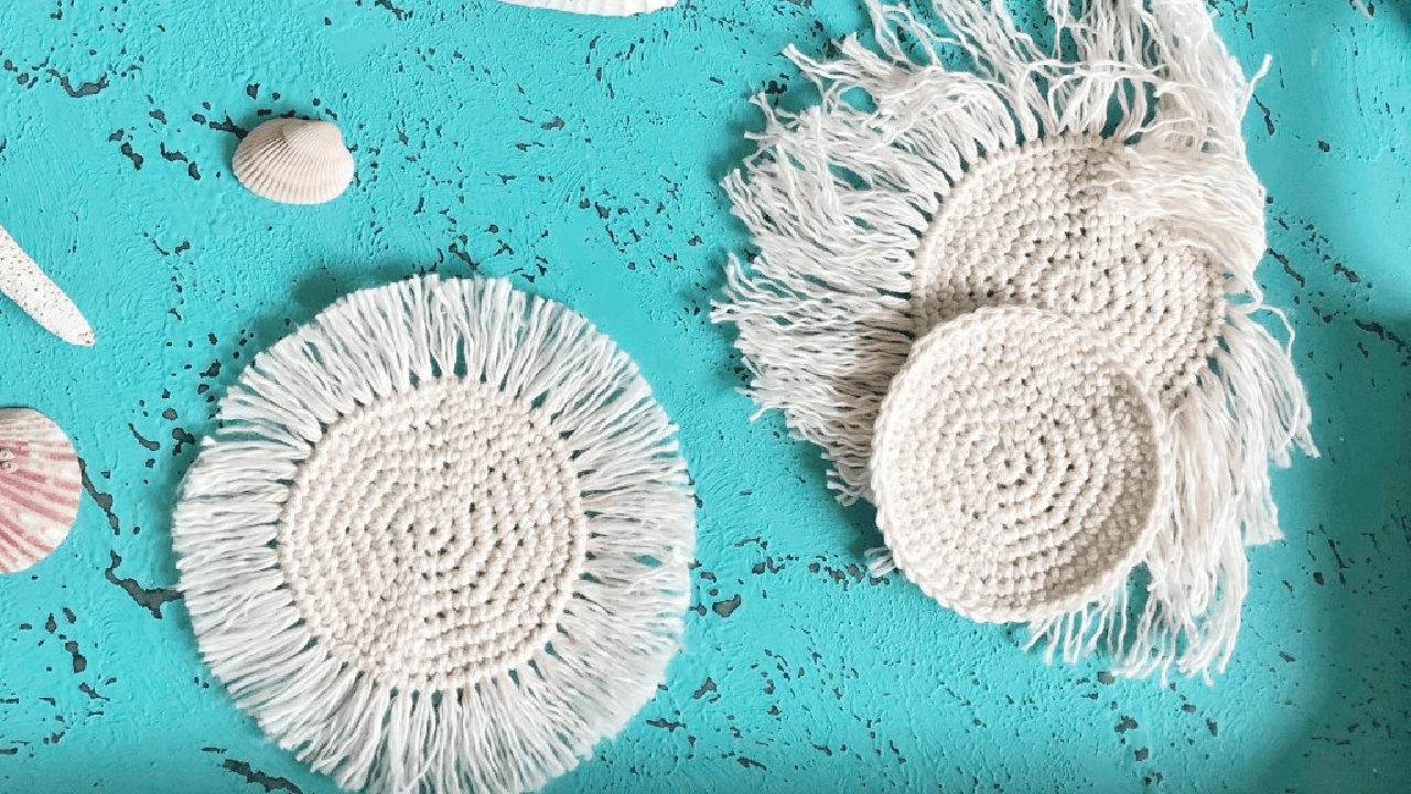 knitted coasters
