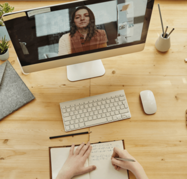 Person on a video call