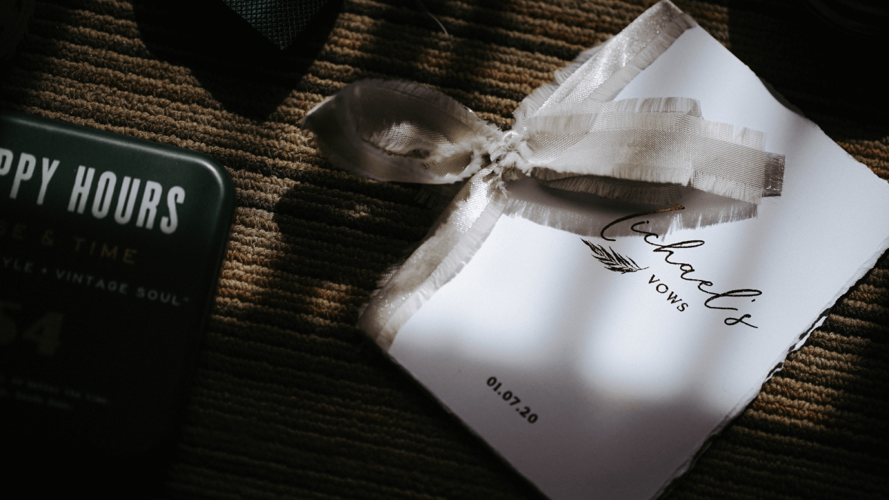 Paper with Wedding Vows