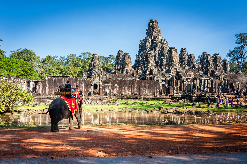 an elephant tour in siem reap