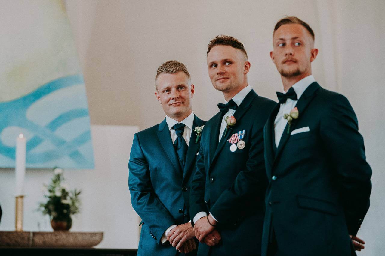 groomsmen at wedding