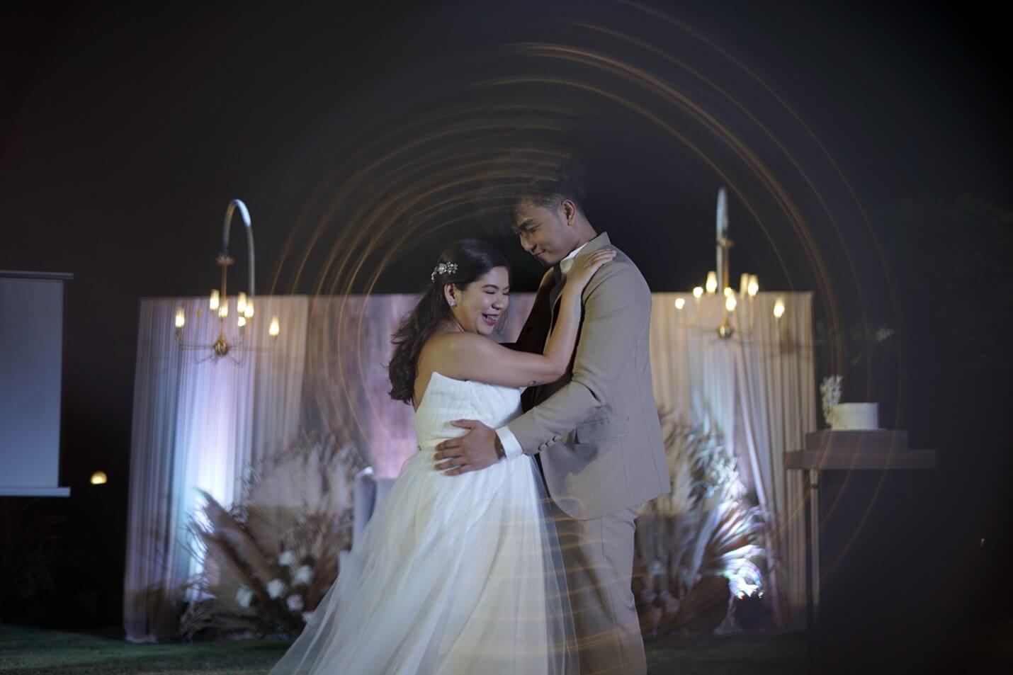 first dance vintage evening wedding