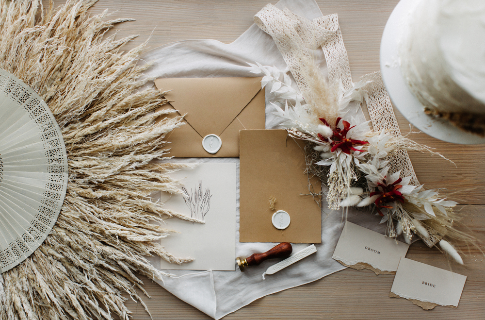 vintage wedding envelopes