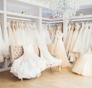 ready to wear dresses in a store