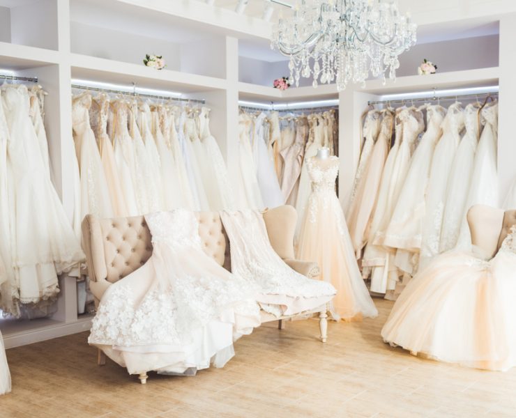 ready to wear dresses in a store