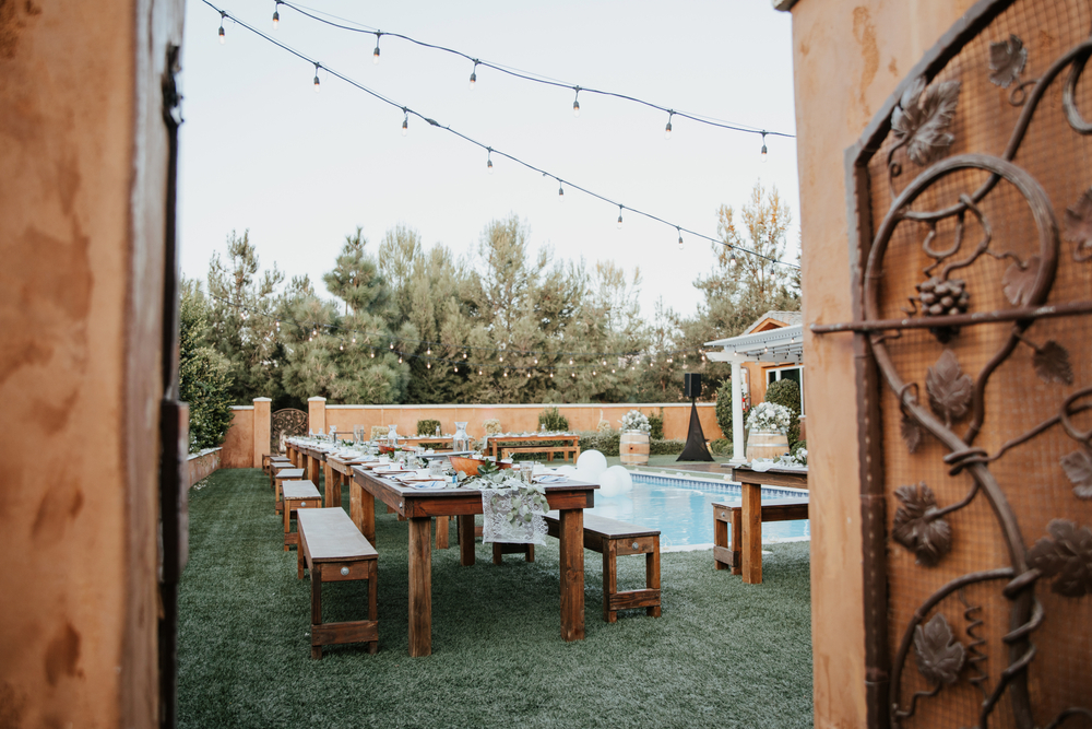 a backyard wedding
