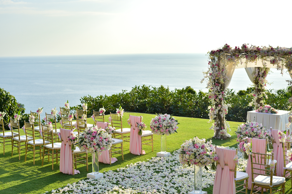 a destination wedding by the ocean