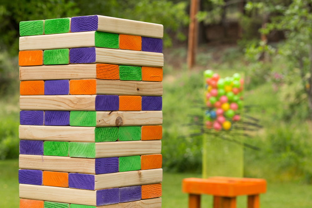 colorful giant jenga