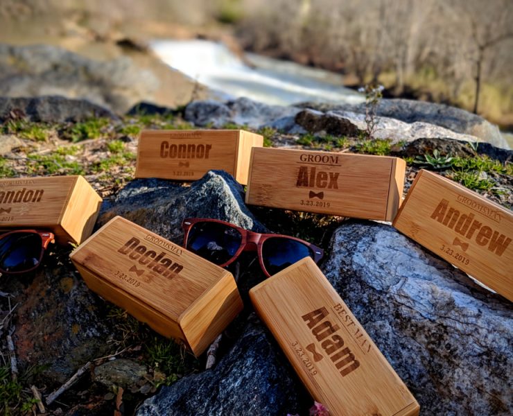 customized sunglasses case gifts for the groom and the groomsmen