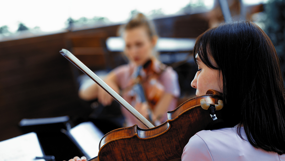 musicians rehearsing for a wedding