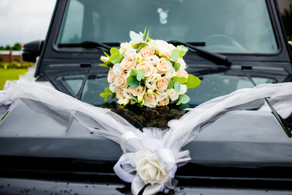 Just married car decoration  Just married car, Car decor, Wedding car  decorations