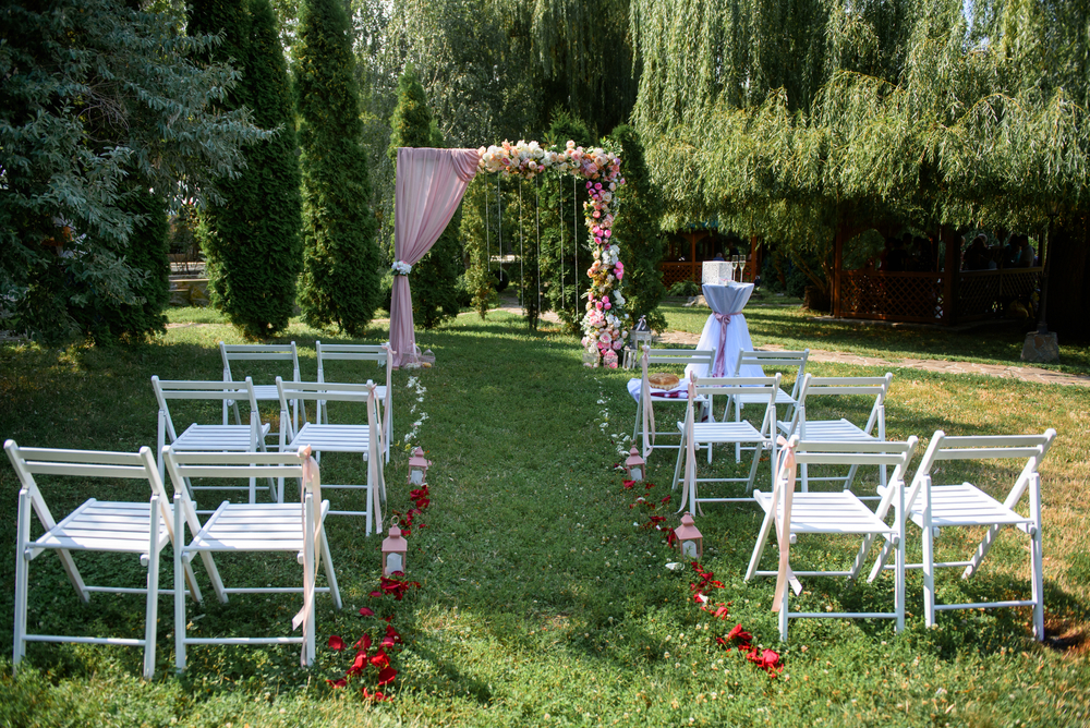 wedding venue at a backyard
