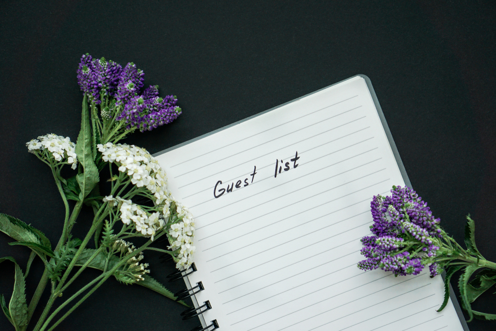 guest list for a bridal shower