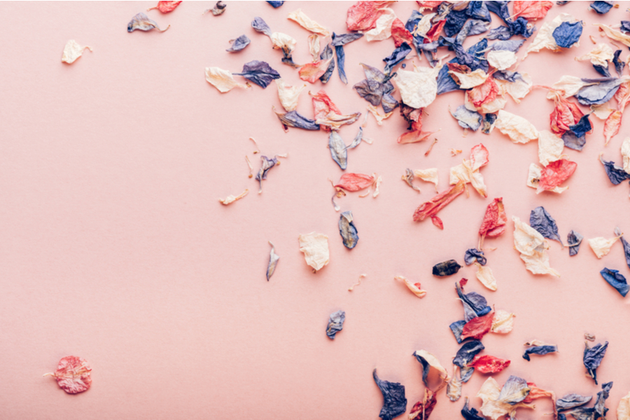 dried flower petals