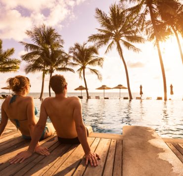 married couple on a honeymoon getaway