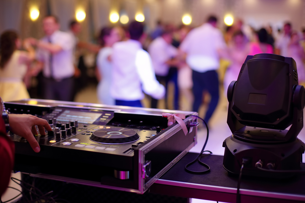 DJ performing on a wedding party