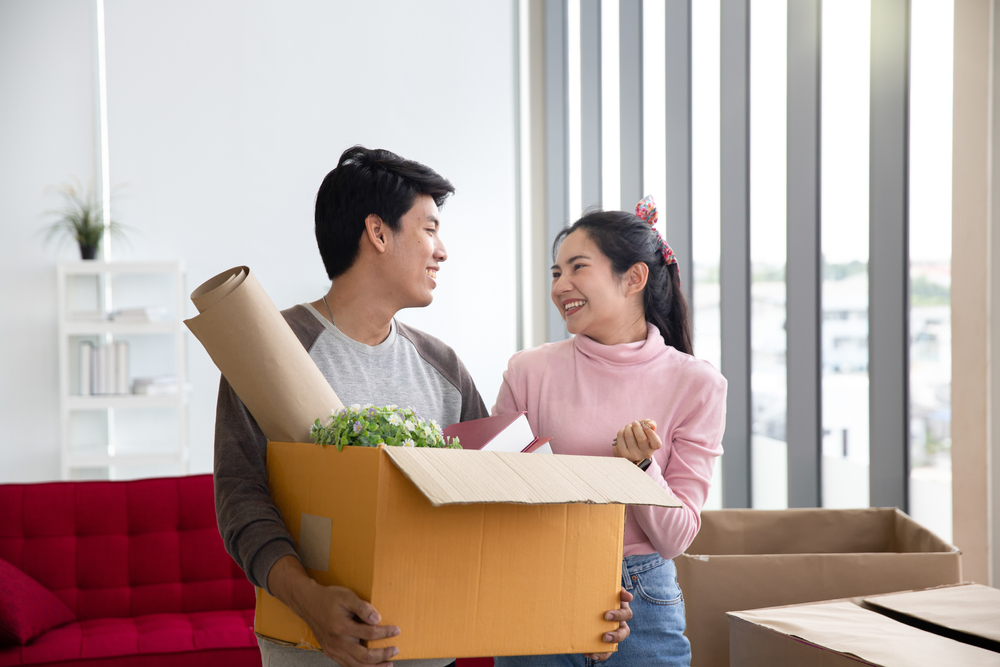 Newly married couples are moving in and decorating their new home