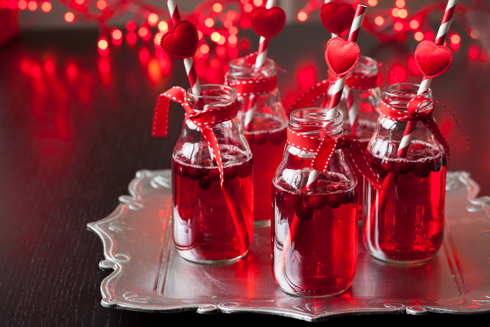 five Cranberry Sparkler dinks on tray