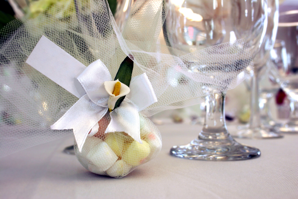 wrapped marshmallows on party table