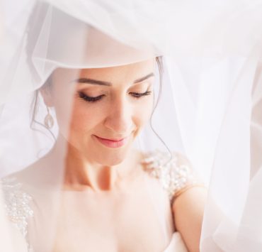 a bride wearing a veil