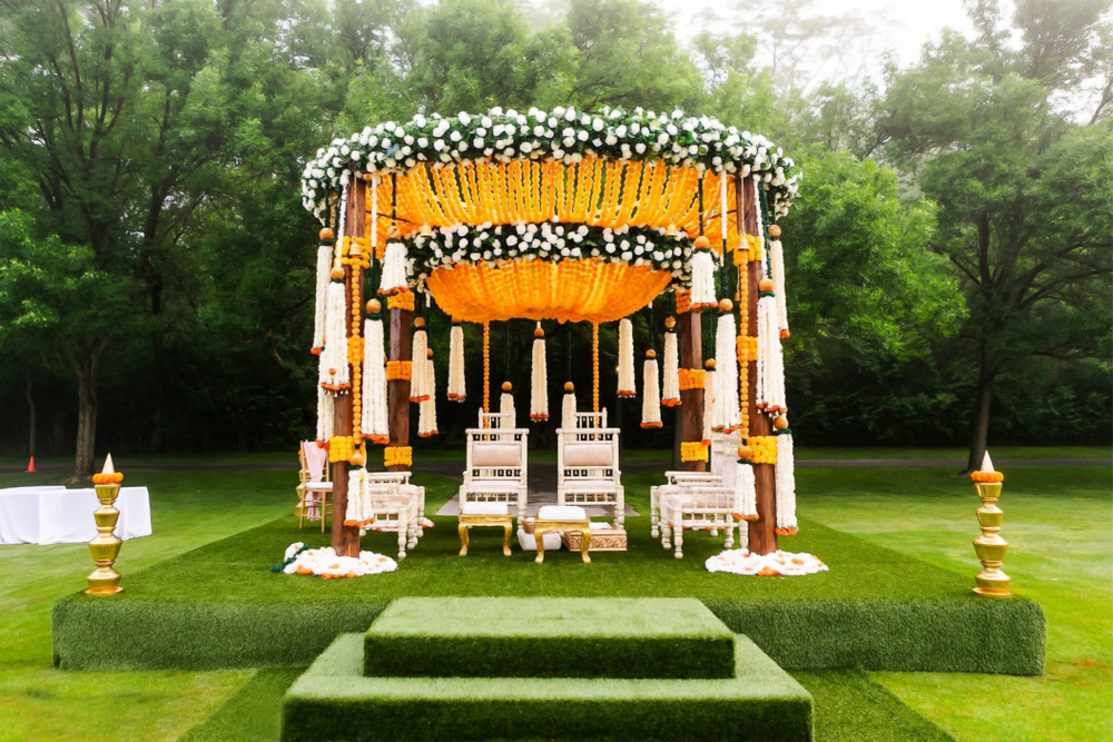 Mandap wedding decor outdoor