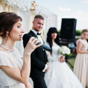 maid of honor giving a speech