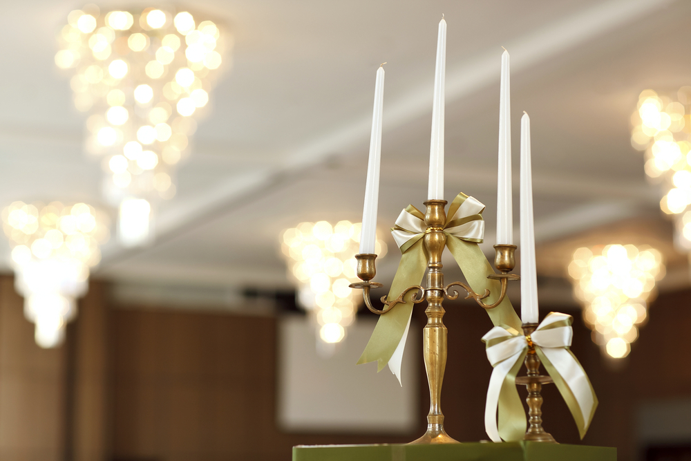 Wedding candle in wedding party