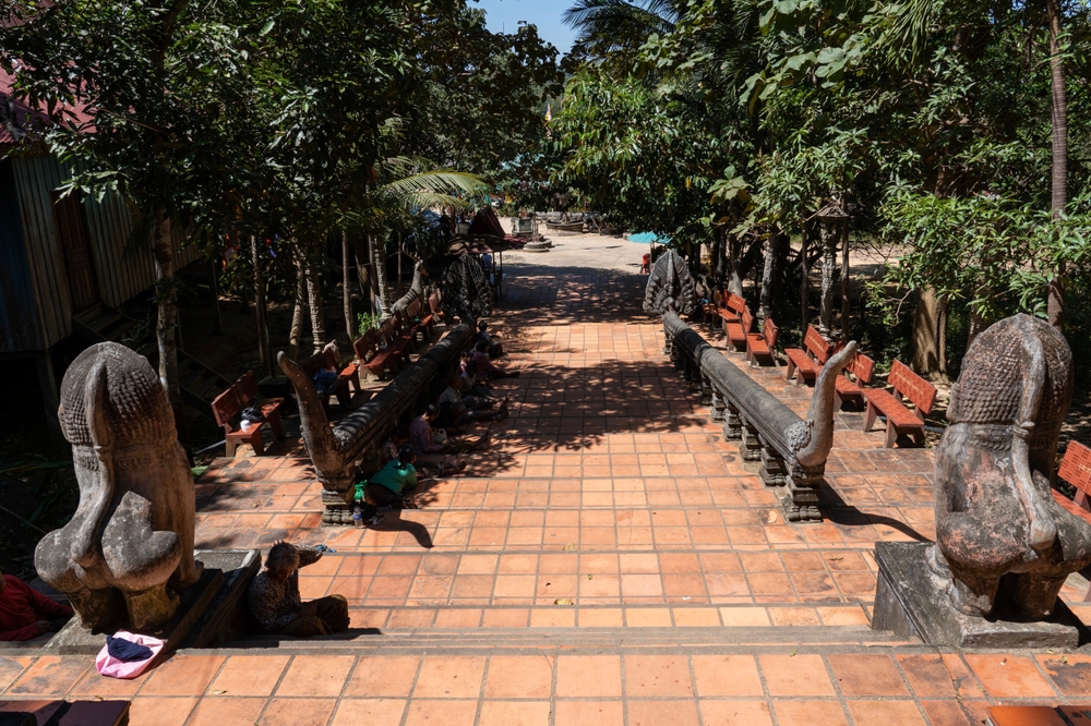 entrance to Phnom Kulen's temple in Siem Reap, Cambodia