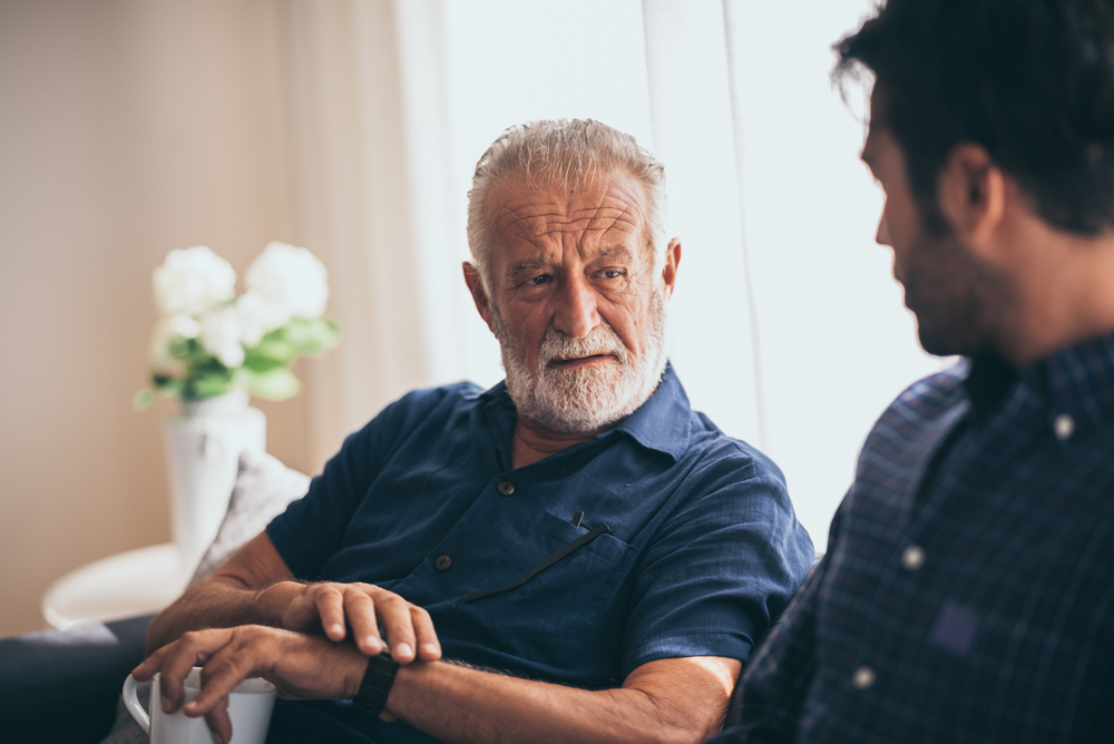 couple discussing and planning at home