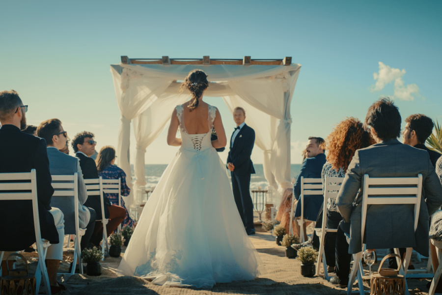 bride walking down the aisle