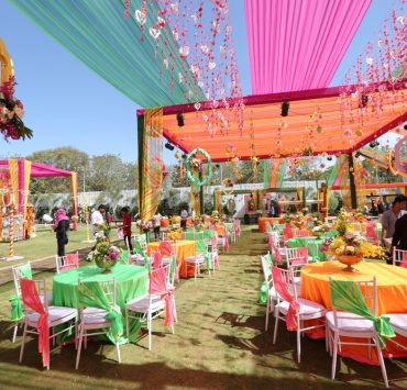 colorful wedding venue