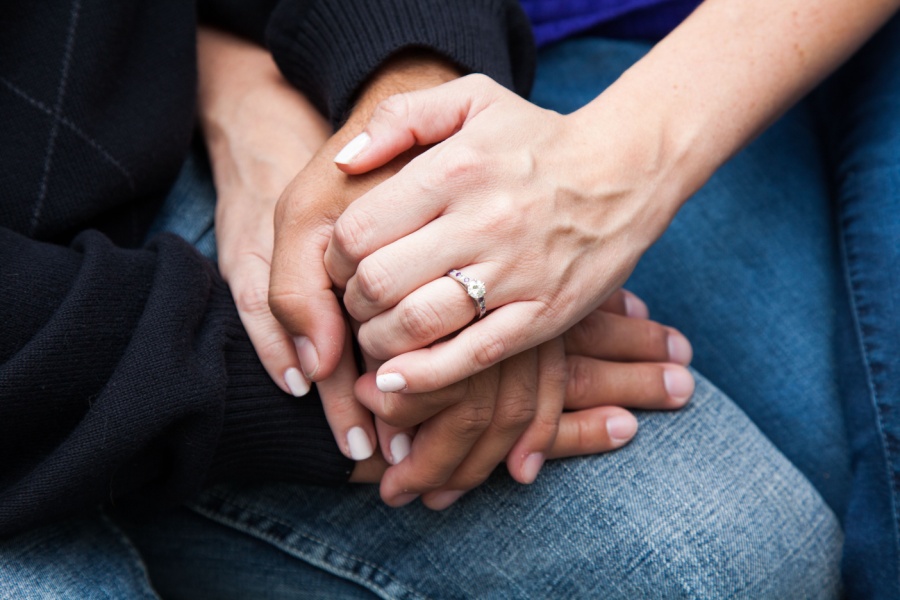 couple holding each other's hands