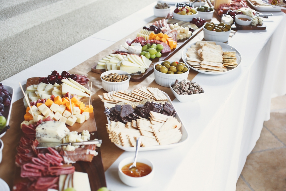 visual appeal of a grazing table